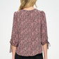 Abstract Dot Top with Self Tie Sleeves-3
