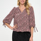 Abstract Dot Top with Self Tie Sleeves-1